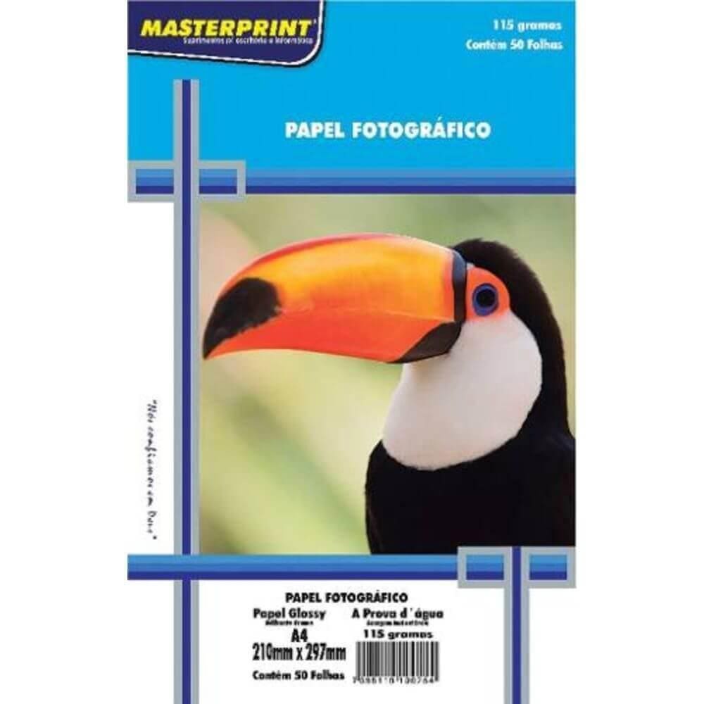 Papel Fotográfico A4 115G Master Print 50 Folhas