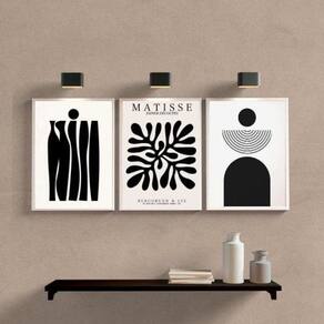 Quadros Matisse Geométricos 45x34cm - Moldura Branca