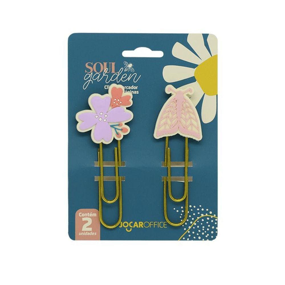 Clipes Soul Garden Borboleta 7,5cm Jocar Office