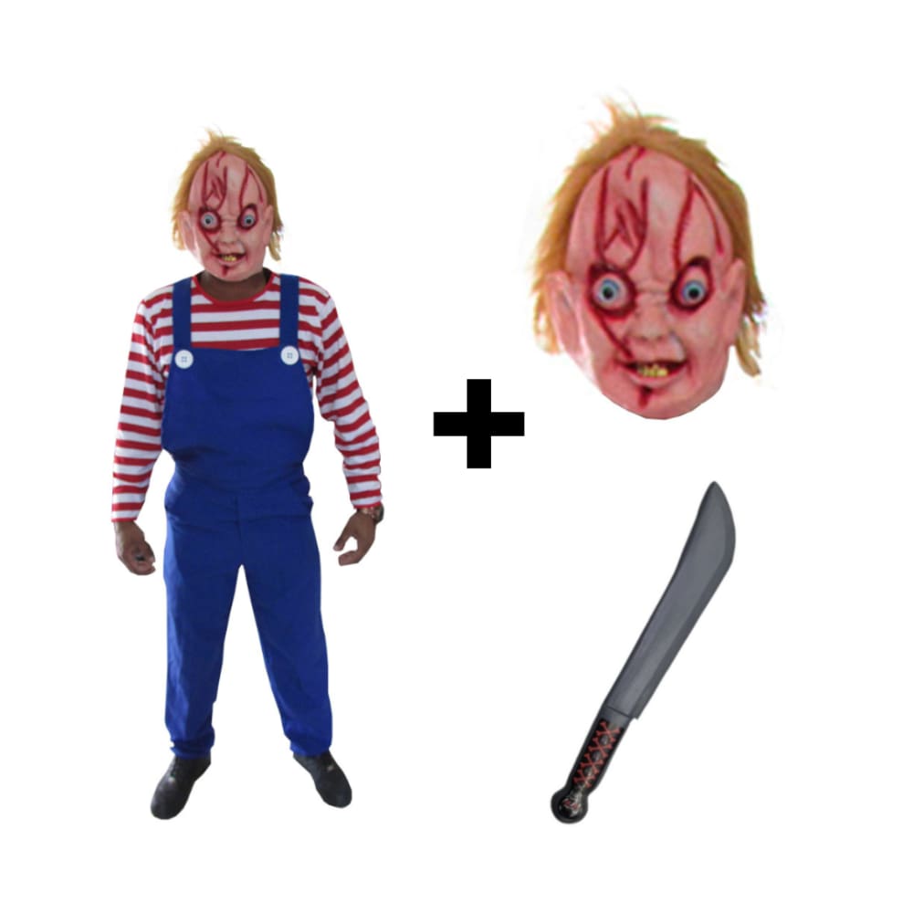 Fantasia Chucky Boneco Assassino Halloween Masculino Adulto