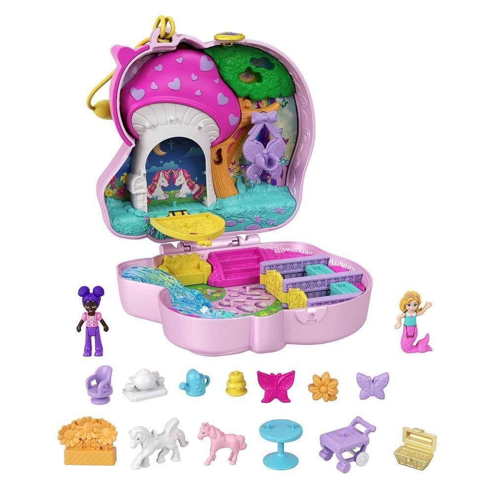 Playset Polly Pocket com Mini Bonecas - Festa na Piscina de