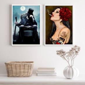 Quadros Umbanda Tranca Ruas e Maria Padilha - 33x24cm