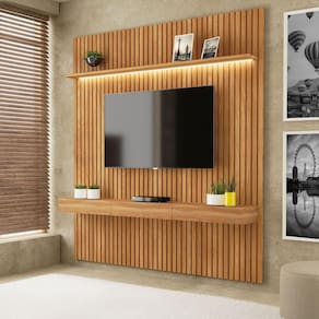 Painel Home para TV até 84 Polegadas 231cm Evolution Carvalho Oro