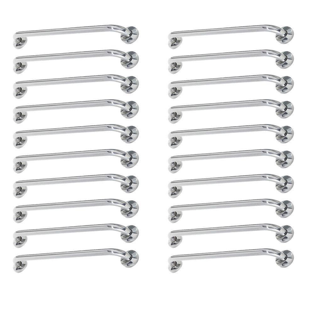 Alça de Apoio 80cm Barra Inox Segurança Kit 20 Unidades Cadeirante Deficiente Idoso Quarto Banheiro