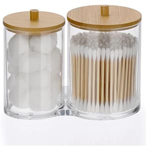 Organizador Duplo Bambu 14cm 10,5cm Transparente