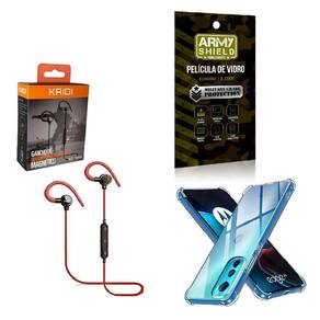 Kit Capinha Moto Edge 30 Fone Bluetooth E Película 3D