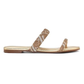 Tamanco Flat Vizzano Feminino Strass Metalizado Casual 6235.1689