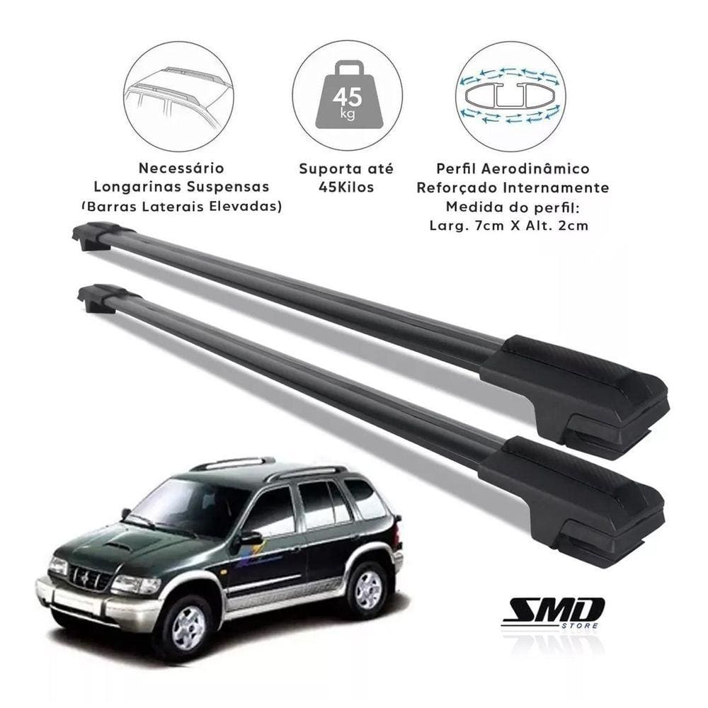 Travessa Teto Larga Preto Aluminio Sportage I 1994 A 2003