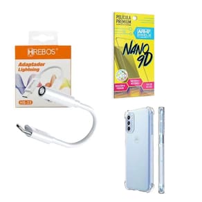 Capinha Motorola G41 + Adaptador P2 P Tipo C + Película 9D