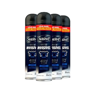 Kit Desodorante Antitranspirante Suave Invisible 200ml - 4 Unidades