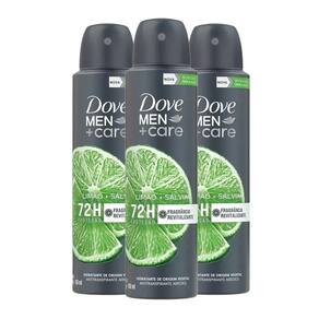 Kit Desodorante Aerosol Dove Men Limão 150ml - 3 unidades