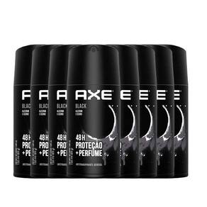 Kit Desodorante Antitranspirante Aerosol Axe Black 150ml - 8 Unidades