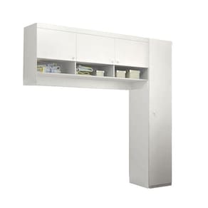 Kit Quarto Lavanderia 2 Peças Eloisa Módulo Organizador Aéreo 3 Portas e Armario 1 Porta Bco - Phoenix Baby