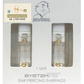 Brinco Studex System 75 Adulto Aquamarine 3Mm - 48