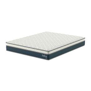 colchão king safira molas ensacadas (26x193x203) azul e branco