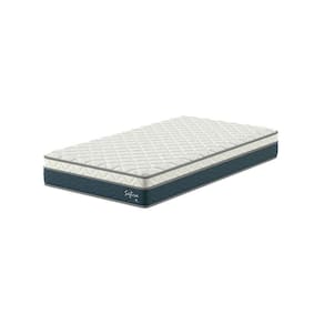 colchão solteirão safira molas ensacadas (26x108x198) azul e branco