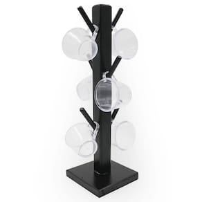 Kit Suporte 6 Xicaras Acrílico Cristal Café Espaço Cantinho