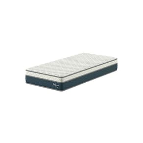 colchão solteiro safira molas ensacadas (26x88x188) azul e branco