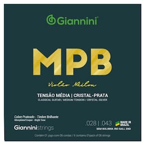Encordoamento Giannini Violao Genws Nailon Cristal/Prata (I-6 / 9)