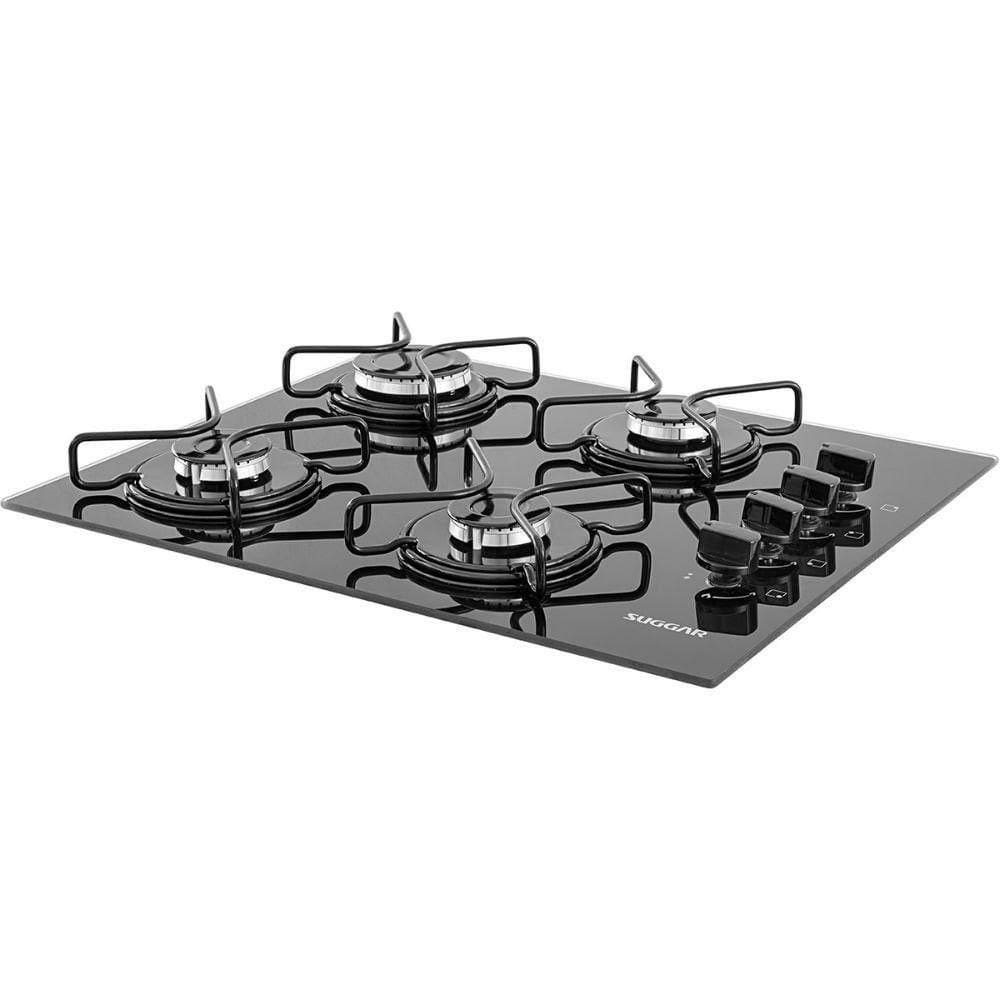Cooktop 4B Fg4004avp A Gás Suggar Preto Bivolt