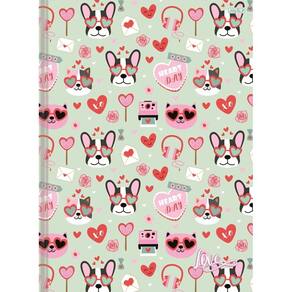 Caderno Escolar Brochura Love 1/4 Capa Dura 80 Folhas São Domingos