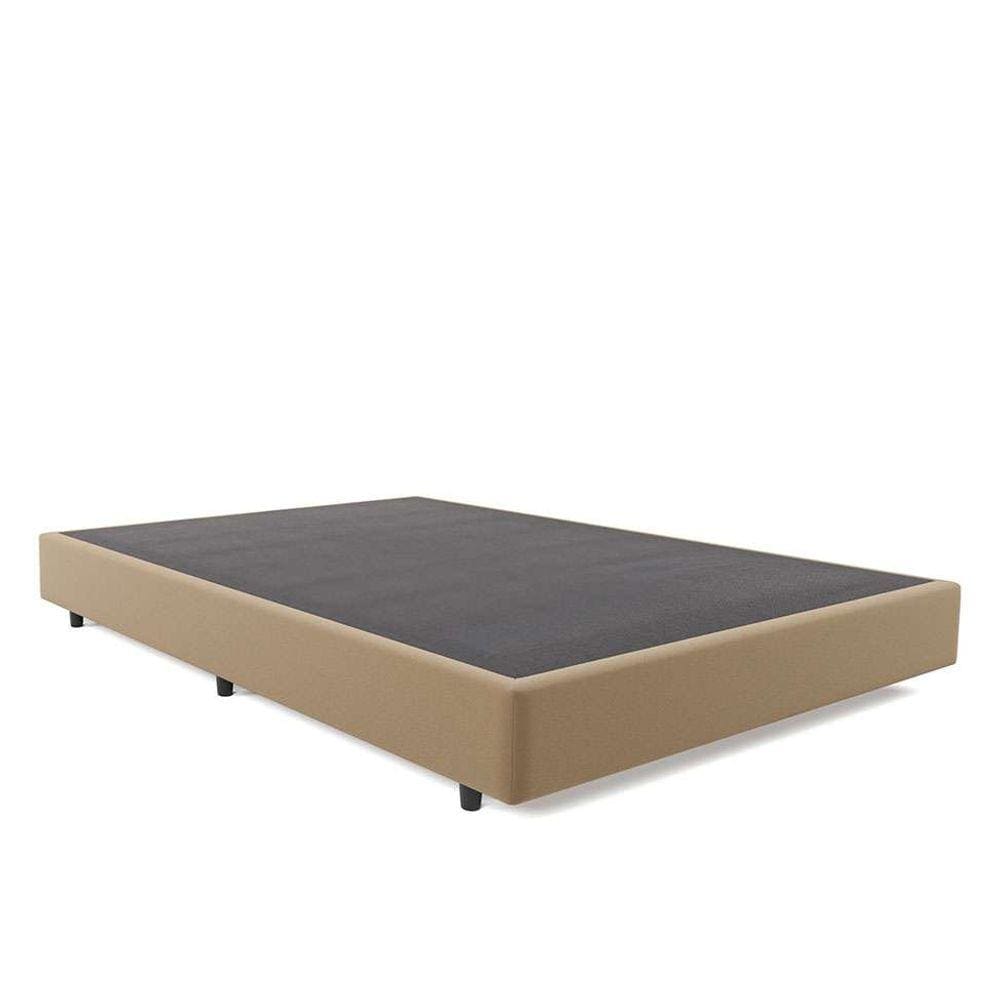 base para cama box casal torvi suede (35x138x188) bege