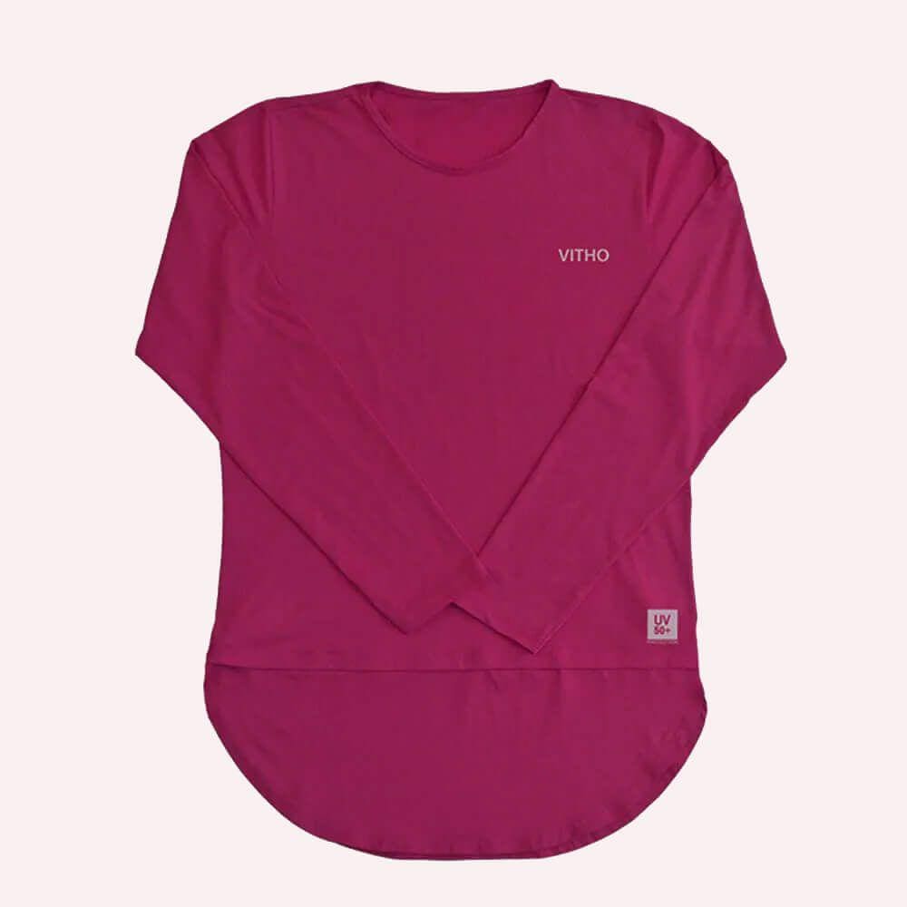 Camiseta Feminina Proteção Térmica UV Tapa Bumbum Rosa G