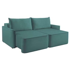 sofá 3 lugares retrátil moon com usb linho verde 200 cm