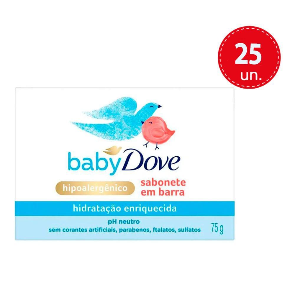 kit 25 Sabonetes Em Barra Baby Dove Hidratação Enriquecida 75g