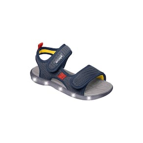 Sandália de Led Infantil Masculina Ortopé Energy Light Fecho Duplo Azul Marinho