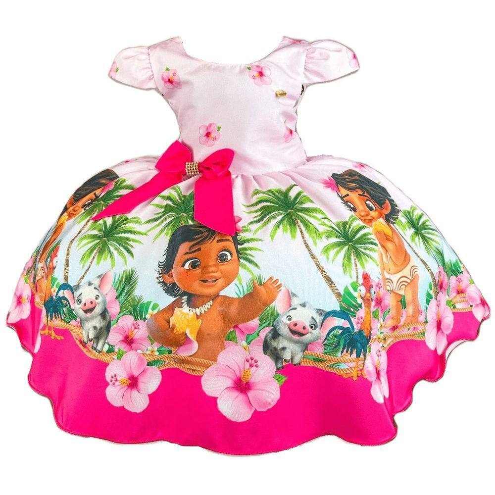 Vestido Moana Baby Festa Aniversário Temático Infantil