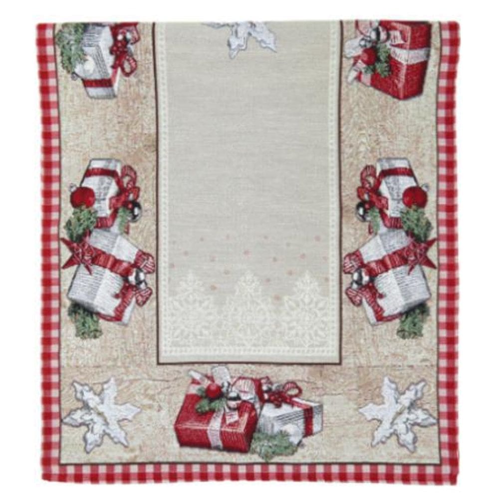 Caminho De Mesa Presentes Prateado