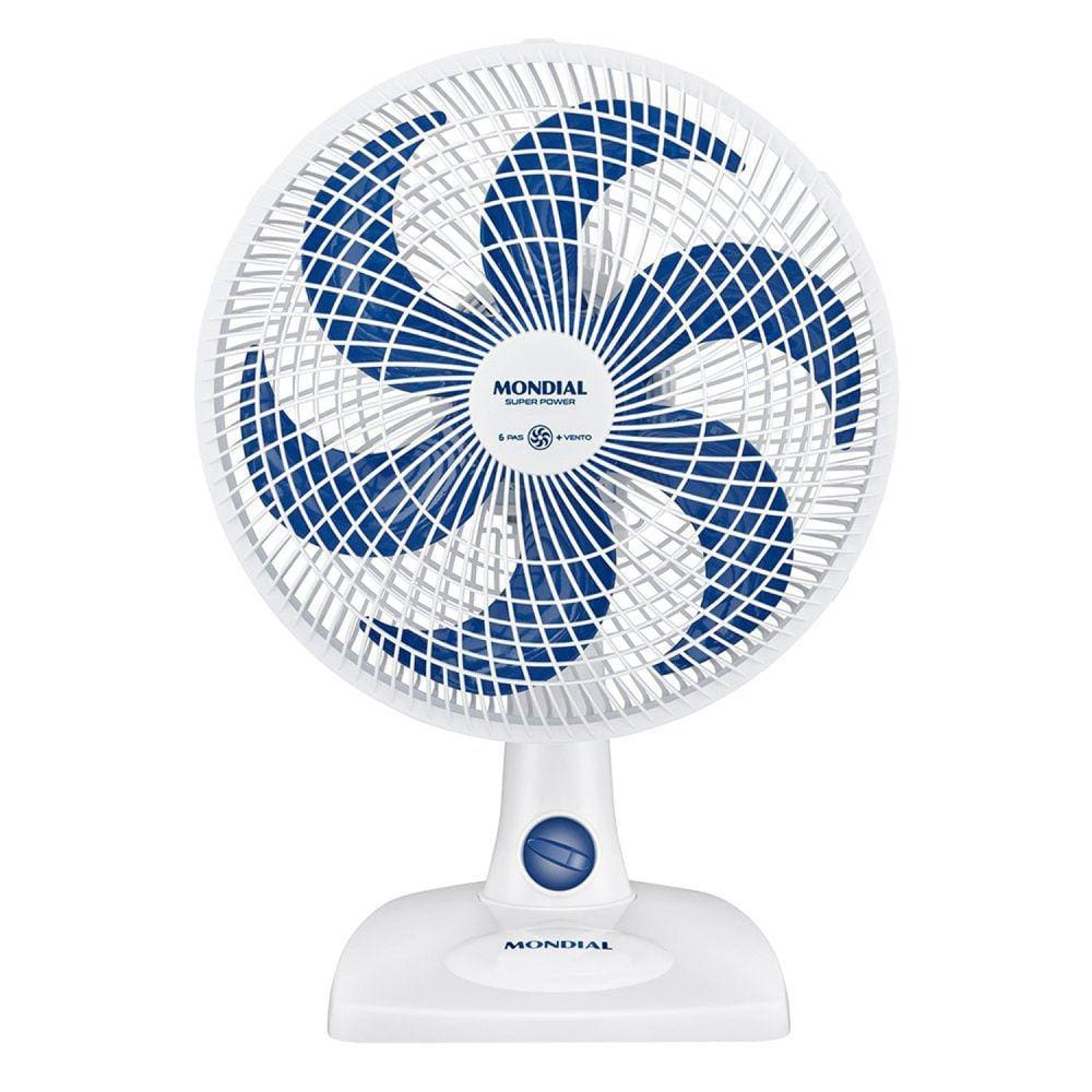 Ventilador de Mesa 30cm Super Power 60w 220v Vsp-30-w Mondial Branco/Azul Escuro - 220V