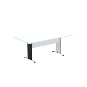 Mesa de Reunião 180x90cm Mr1800at Branco/Preto