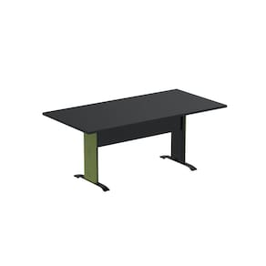 Mesa de Reunião 180x90cm Mr1800at Preto/Verde Miró