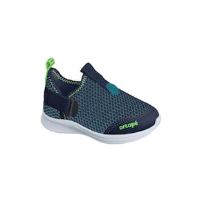 Tênis Infantil Masculino Ortopé Happy Comfort Tecido com Fecho Lateral Azul Marinho