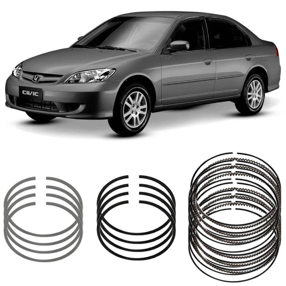Jogo Anel Segmento STD Honda Civic 1.7 2001 a 2006 Metal Leve