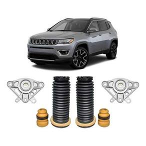 2 Kit Coxim Amortecedor Traseiro Compass 2017 2018 2019 2020