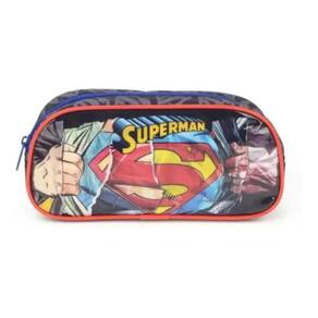 Estojo Simples Escolar Superman Super Homem - Vermelho
