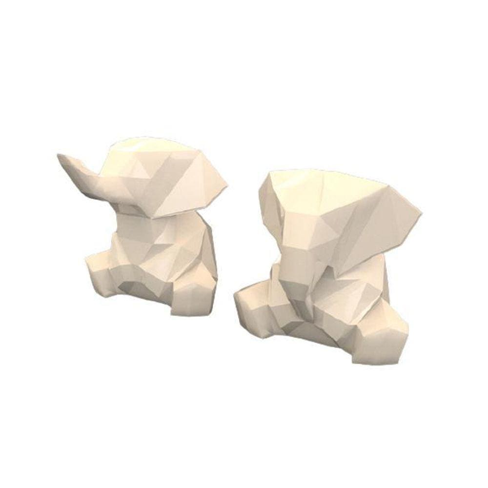 Elefante Poligonal Para Enfeite Lindo 10Cm