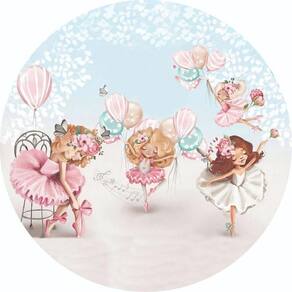 Painel Redondo 3D Sublimado Bailarina Frd-3999