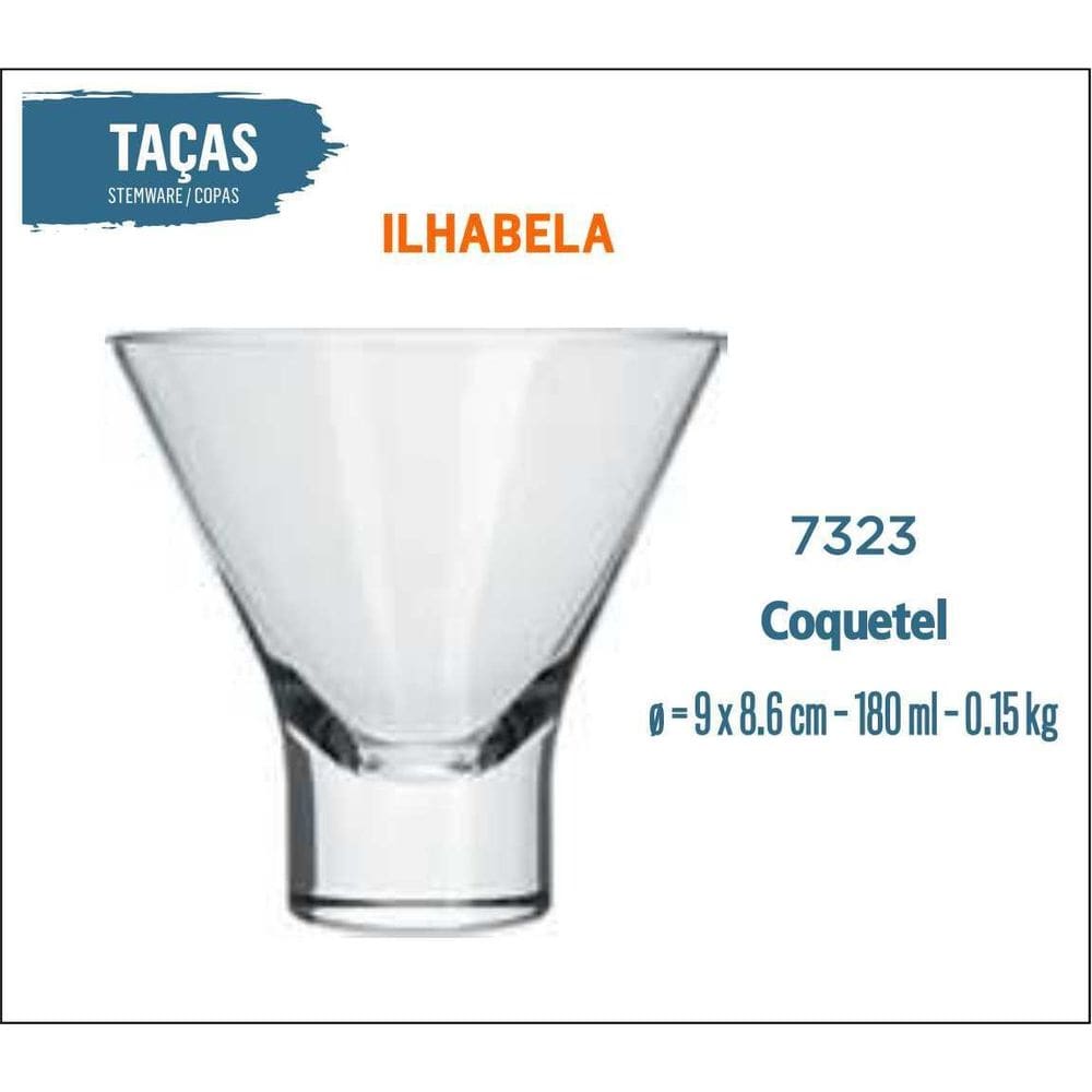 12 Taças Ilhabela 180Ml - Coquetel