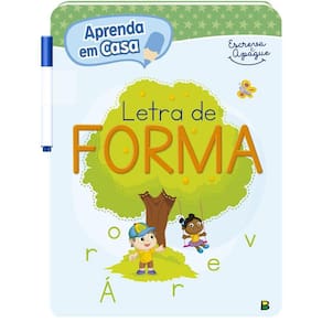 Livro Infantil Aprenda em Casa Escreva e Apague: Letra de Forma TodoLivro