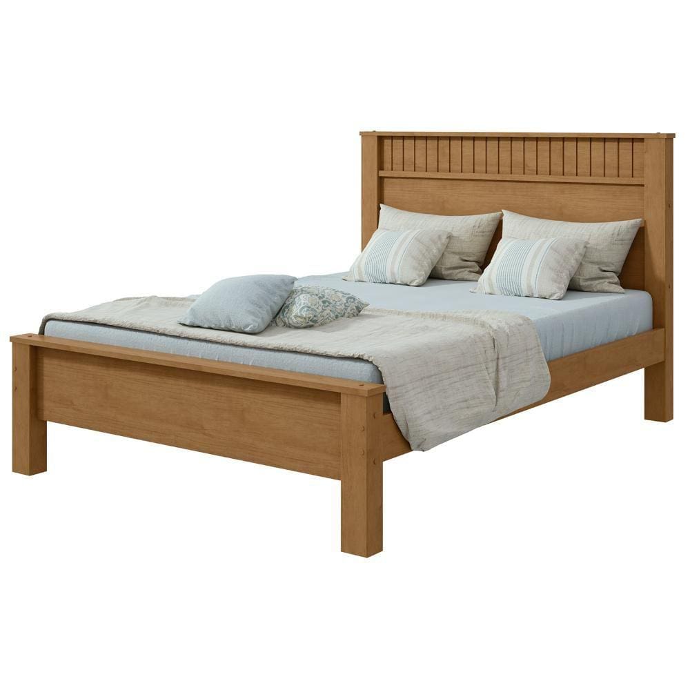 Cama Lopas Casal 1,40 Athenas Amendoa Clean