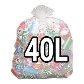 Sacos De Lixo 40 Litros Transparente 100 Unidades Fabricante