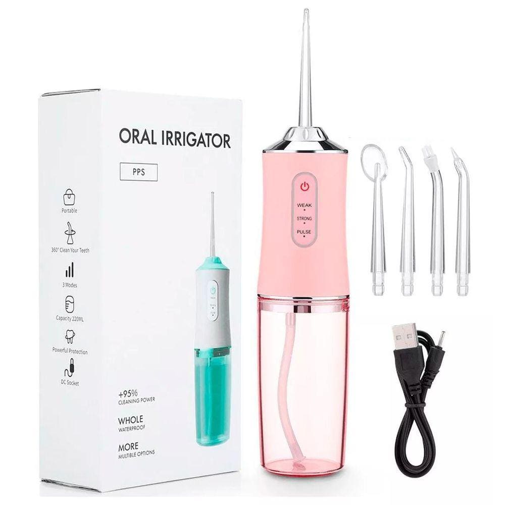 Irrigador Oral Portátil USB Recarregável 4 Bicos