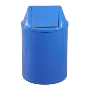 Lixeira Plástica Com Tampa Vai-vem 12 Litros Cor:azul