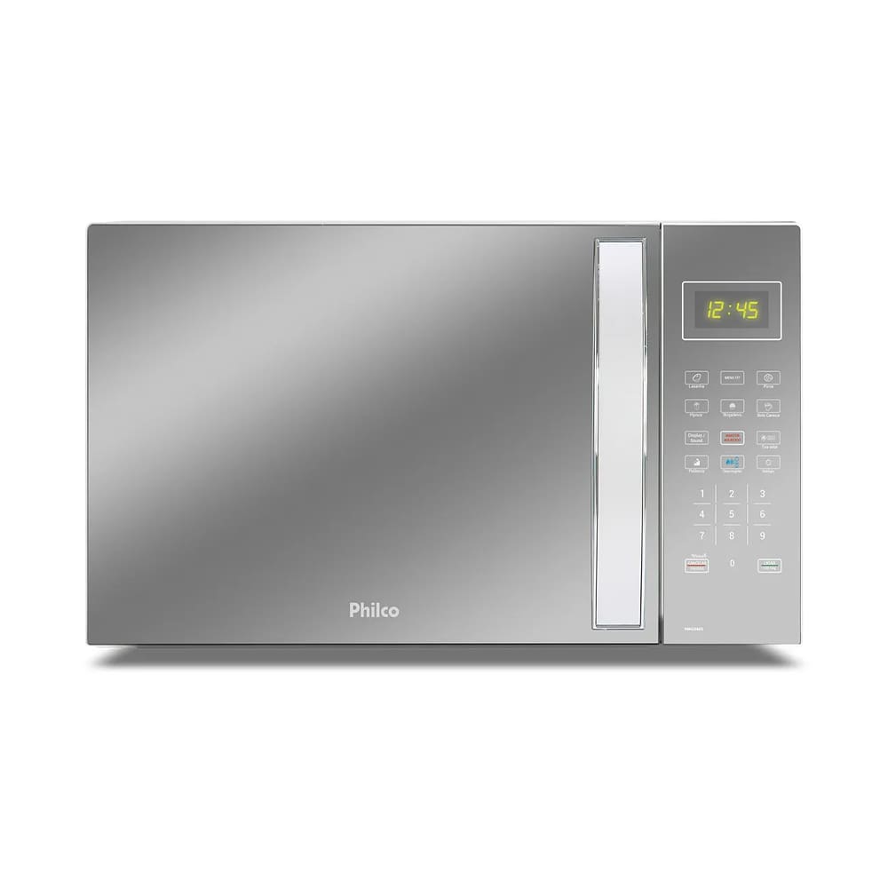 Micro-ondas Philco Limpa Fácil Multifunções 1100W 20 Litros Espelhado 220V