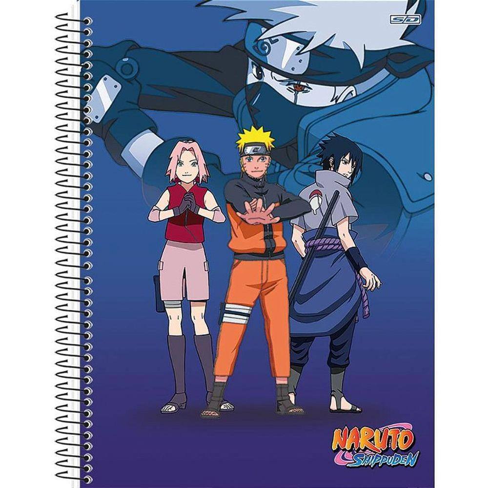 Caderno Desenho Univ Capa Dura Naruto 60f C/adesivo