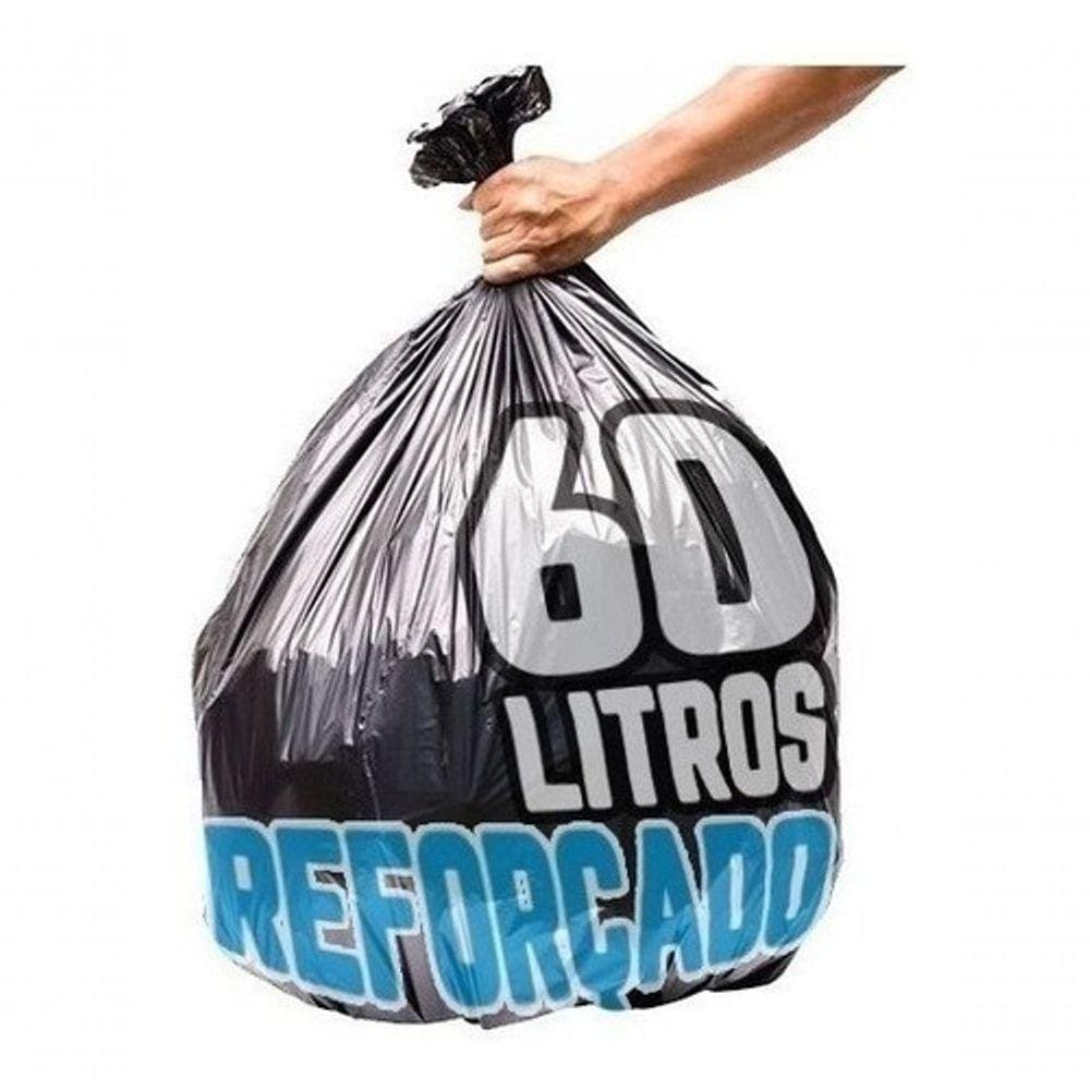 Saco De Lixo 60l 100un Preto Reforçado